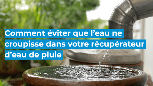 Comment éviter que l'eau ne croupisse dans votre récupérateur d'eau de pluie